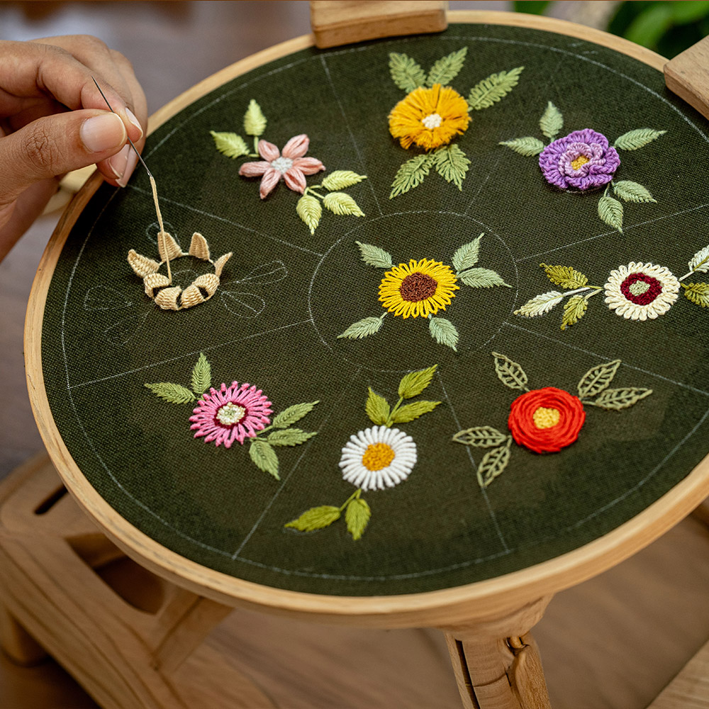 9 Embroidery Flowers