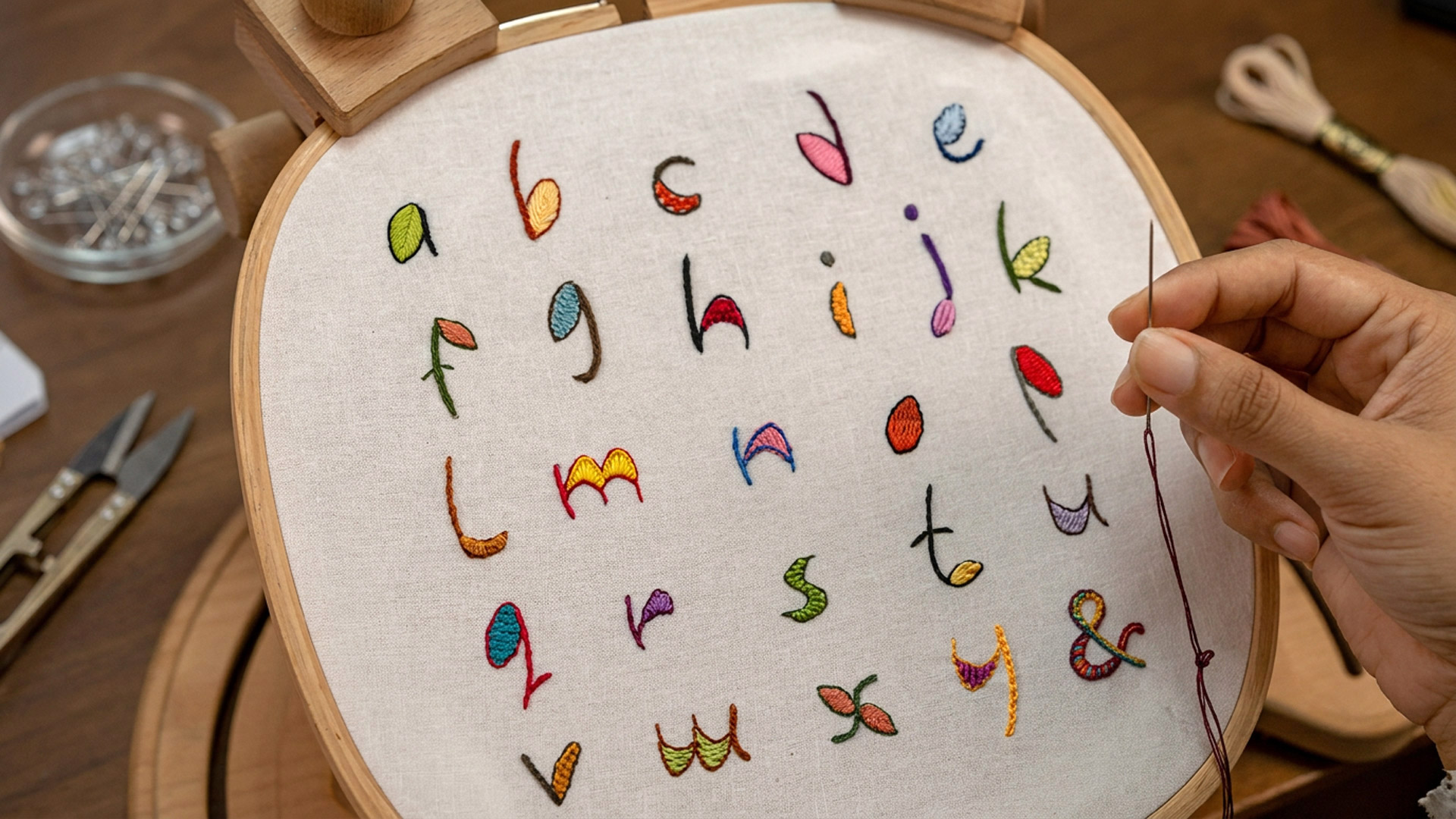 Creative Lettering Embroidery